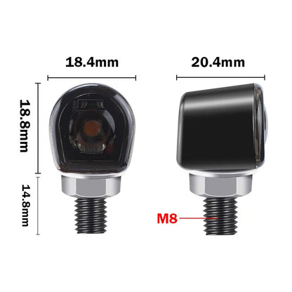Harley Motorcycle Modified Retro Metal Led Turn Signal Hidden Finger Light Mini Direction Light 12V Indicator Light
