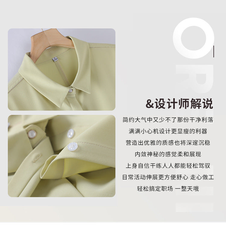 [Elegant Long Skirt] V-neck Short-sleeved dress High-end Work Clothes Mid-length Skirt Spring and Summer Business Wear Uniform