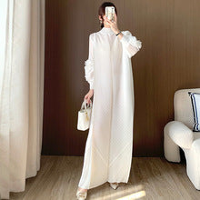 Miyake Hot Selling Dress Commuting Women's Summer Design Niche Drape Temperament Fashionable Elegant Tassel Midi Skirt