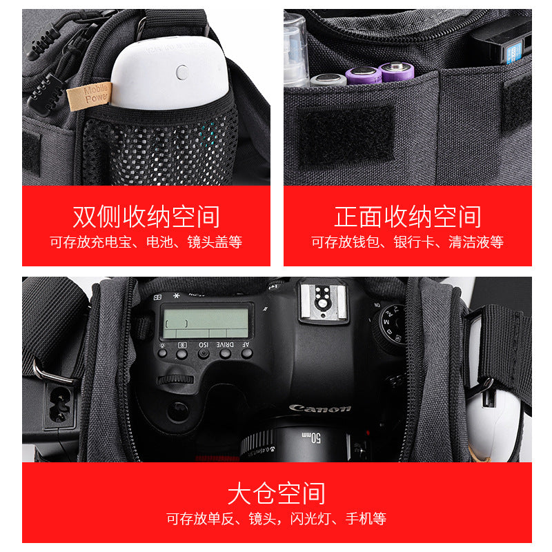 New Photography Mirrorless Bag Slr Camera Bag Shoulder Bag Storage Digital Bag Diagonal Stand-Alone Bag Lightweight Waterproof Bag