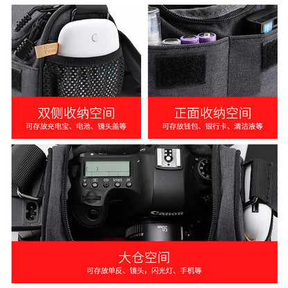 New Photography Mirrorless Bag Slr Camera Bag Shoulder Bag Storage Digital Bag Diagonal Stand-Alone Bag Lightweight Waterproof Bag