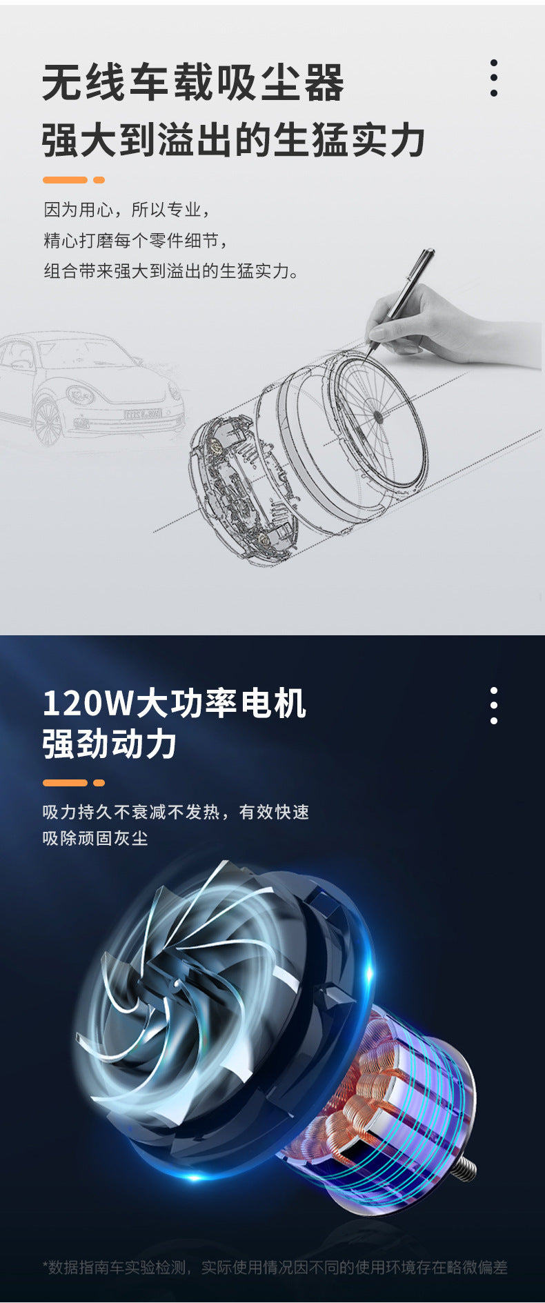 Car-Mounted Wireless Dust Blower Vacuum Cleaner, Portable Handheld Small High-Suction Car Vacuum Cleaner, All-In-One Blowing and Suction Machine for Cars