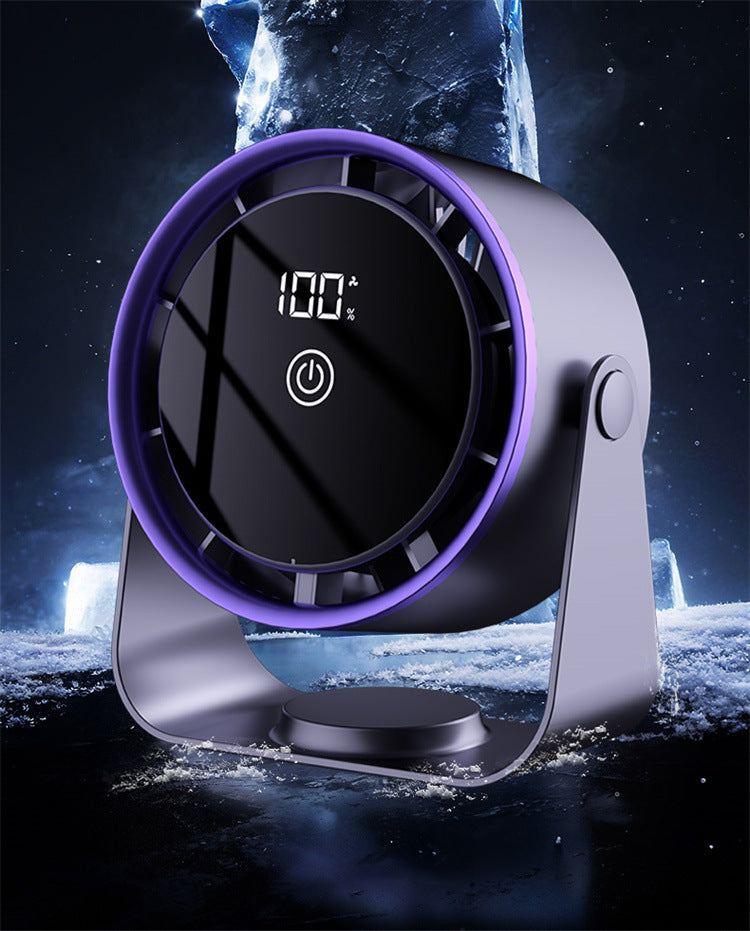 2025 New Desktop Fan Home Office Small Fan Student Dormitory Wall-Mounted Small Rechargeable Circulation Fan