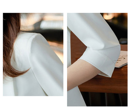 [Three-Quarter Sleeve Dress] Women's Formal Suit Dress, Korean Style Fashion Professional Attire, Small Blazer Dress for Spring and Summer