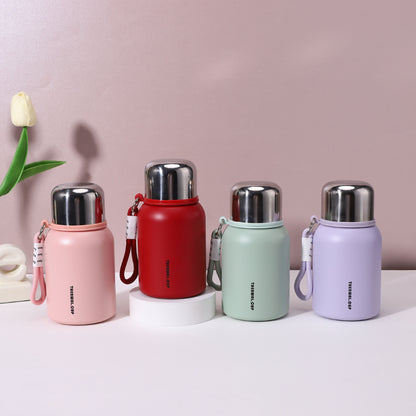 316 Stainless Steel All-Steel Lid Thermos Cup Mini Compact Flap Pocket Pants Cup High-Looking Portable Water Cup with Rope Customization