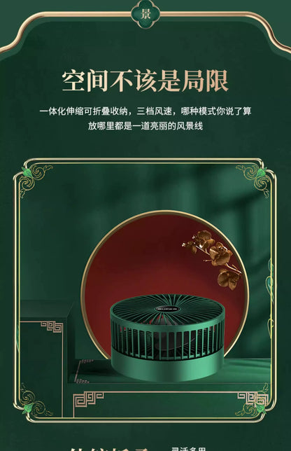 Portable USB Retractable Fan Mini Fan Folding Desktop Student Office Desktop Fan Cross-Border Wholesale