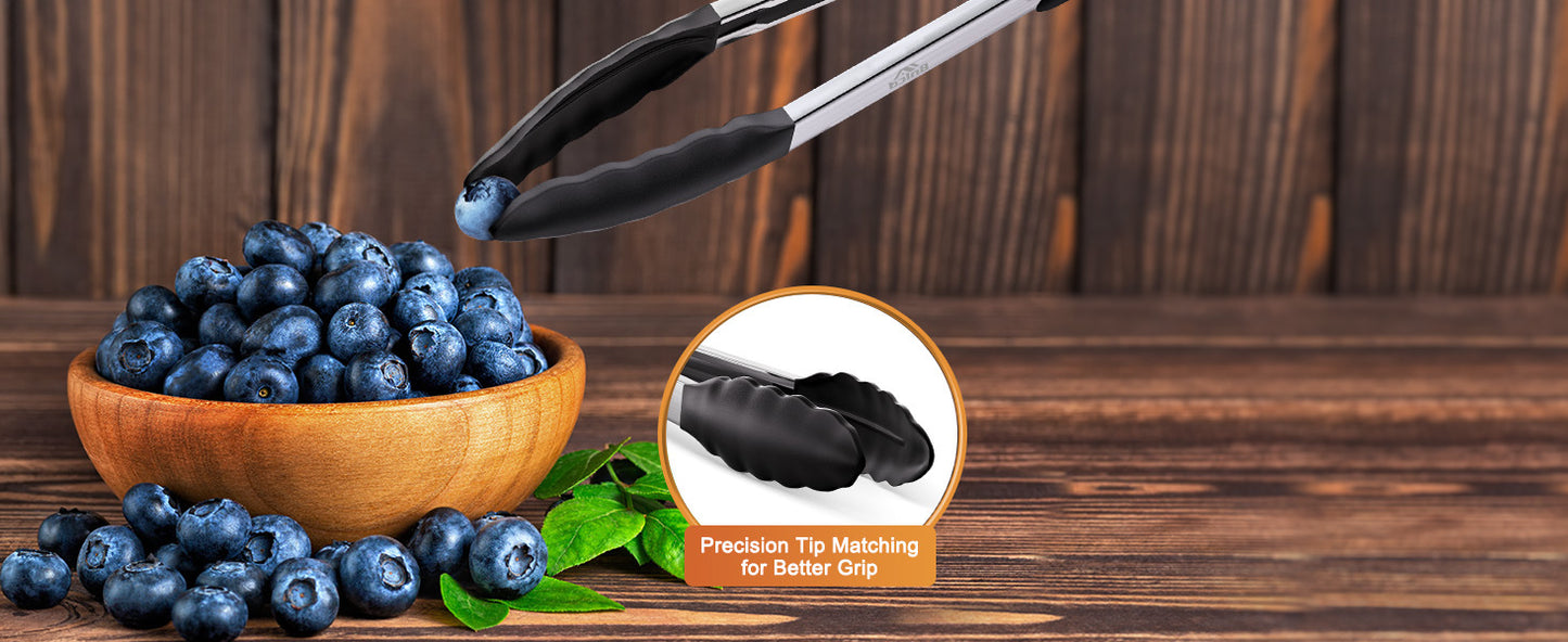 Cross-Border Silicone Clips, High Temperature Resistant Kitchen Anti-Scalding Barbecue Barbecue Clips, Food Clips, Household Stainless Steel Steak Clips