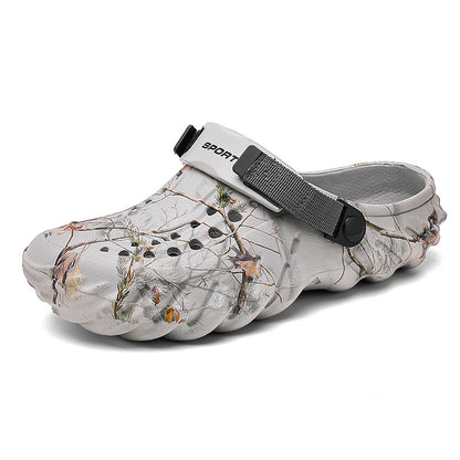 One Shoe, Two Wear, Fashionable Large Size Cross-Border Clogs, Men's Outer Wear, Casual Toe-Toe Slippers, Outdoor Trendy Men's Beach Shoes