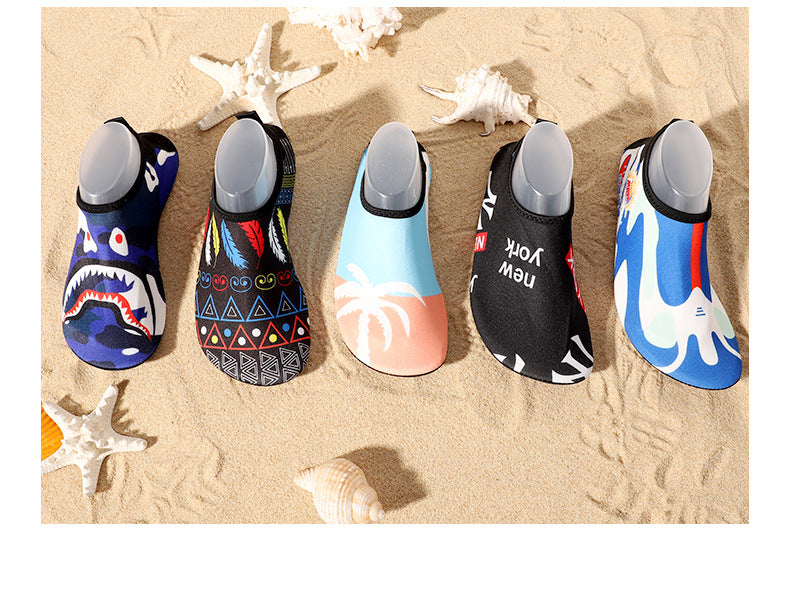 Cross-border new beach shoes quick-drying non-slip soft bottom outdoor wading shoes indoor fitness floor socks yoga shoes
