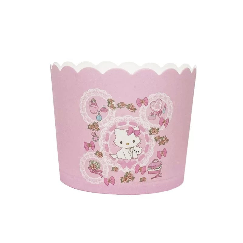 Small Cake Cuppers Mafen Cup High Temperature Baking Chiffon Small Cake Cup Disposable Cute Pattern Paper Cup 50