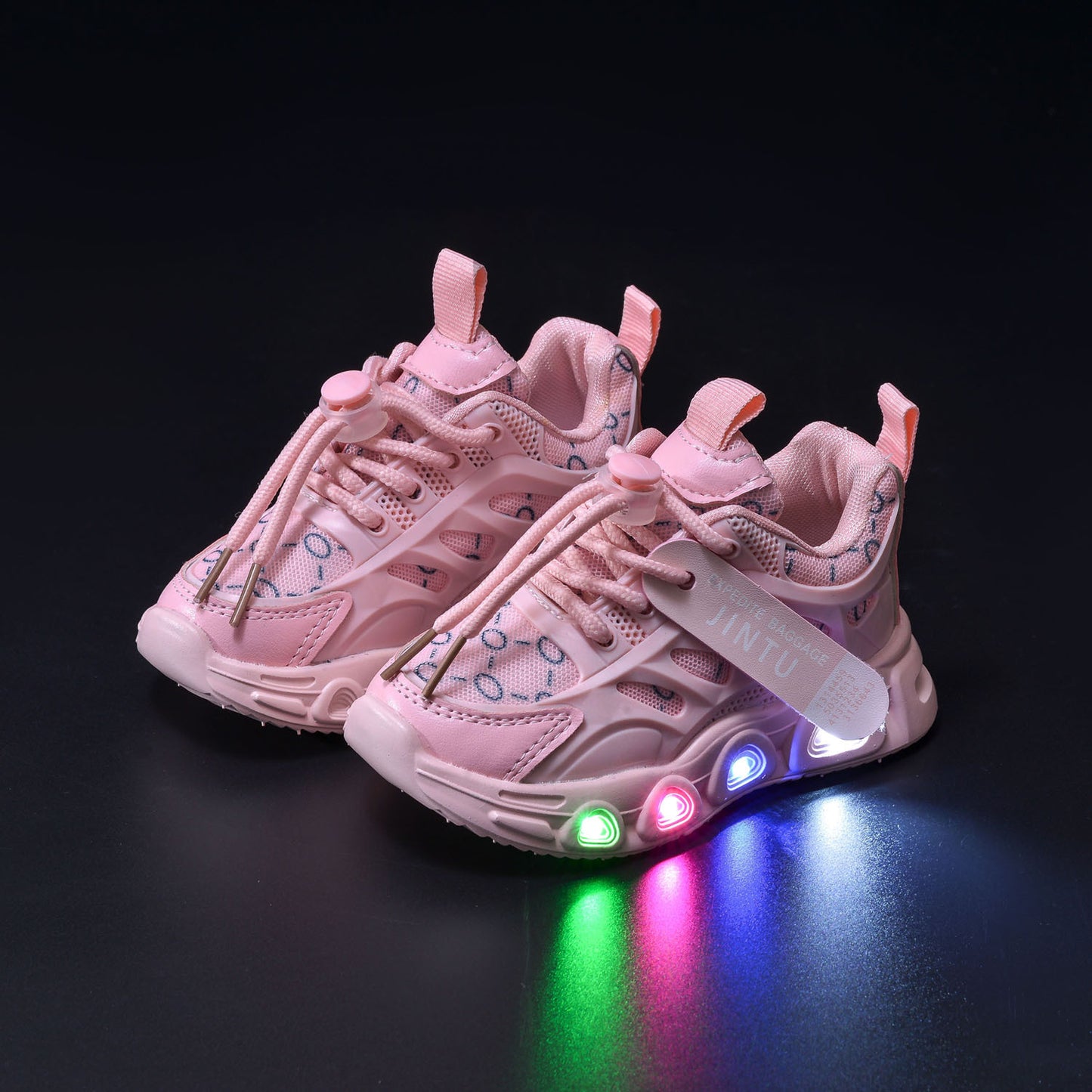 Spring and Summer New Children's Luminous Cloth Noodles for Boys sneaker 1-6 Years Old LED Light Shoes Casual Girls Schoolwalking Lights Shoes