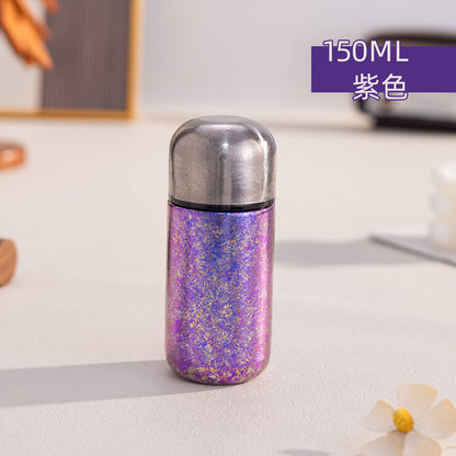 Capsule Bird's Nest Titanium Cup Women's Car Mini Insulated Cup Portable Compact 150ml Pocket Cup Pure Titanium Water Cup