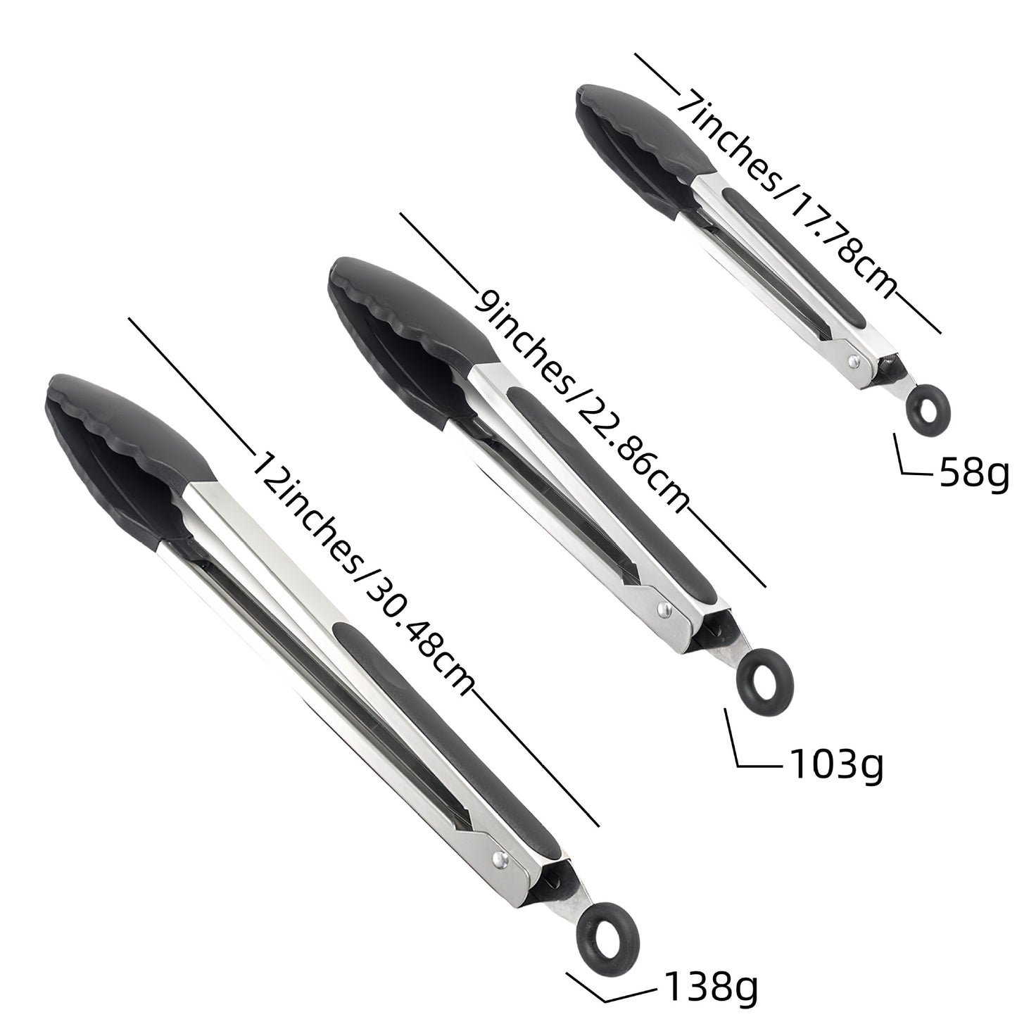 Cross-Border Silicone Clips, High Temperature Resistant Kitchen Anti-Scalding Barbecue Barbecue Clips, Food Clips, Household Stainless Steel Steak Clips