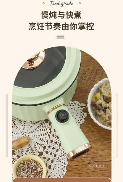 Electric Wok Hot Pot Noodles Mini Electric Cooking Pot Non-stick Multi-functional Electric Pot Student Dormitory Small Electric Pot for Home