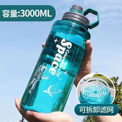 Super Large Capacity Space Cup Men's and Women's Sports Fitness Kettle Water Cup Anti-fall Explosion-proof Space Cup High Temperature Resistant Large Water Cup