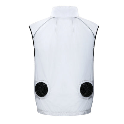 Wholesale air conditioning clothing sleeveless summer heatstroke prevention and cooling clothing with fan construction site labor protection clothing cross-border Japanese and Korean explosions