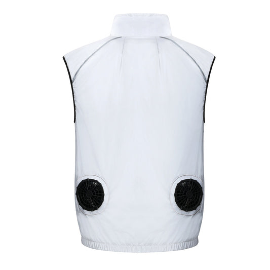 Wholesale air conditioning clothing sleeveless summer heatstroke prevention and cooling clothing with fan construction site labor protection clothing cross-border Japanese and Korean explosions
