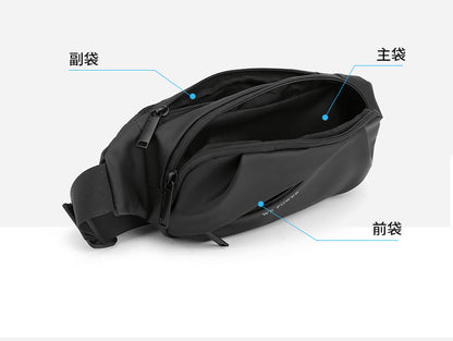 New Men's Multifunctional Waist Bag Water-repellent Casual Sports Chest Bag Outdoor Cycling Bag Fashionable Brand Crossbody Bag