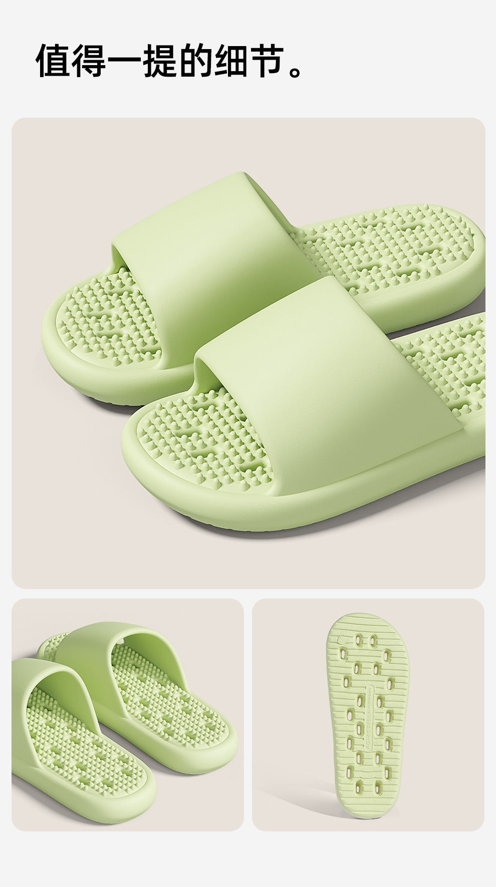 Mute Leakage Slippers Women's Bathroom Bath Non-Slip Home Indoor Toilet Hollow Hole Eva Slippers
