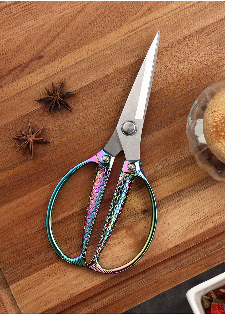 Lin Tai's Stainless Steel K82K26 Scissors Multifunctional Strong Alloy Scissors with Titanium-Plated Handle for Professional Use