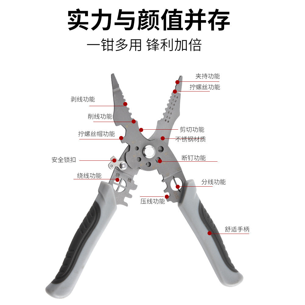 Wholesale Wire Stripping Pliers, Electrician Wire Cutting Pliers, Wire Stripping Pliers, Pliers, Multifunctional Wire Stripping Pliers, Foldable