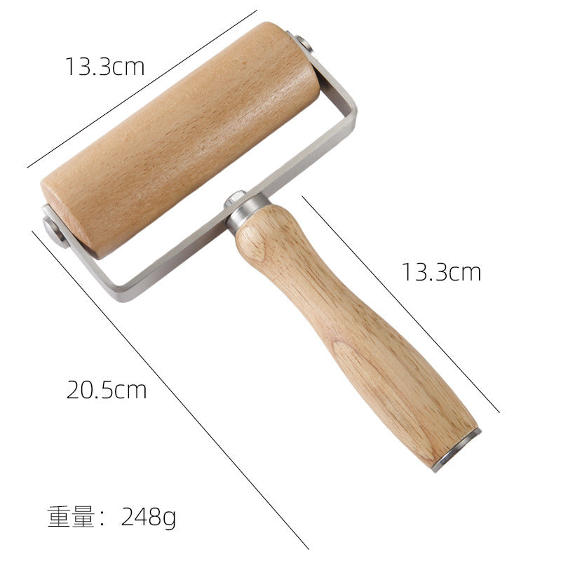 in stock Pizza Mesh Knife Pizza Tools Baking Tools Stainless Steel Wooden Handle Pizza Roller Knife Snack Hob
