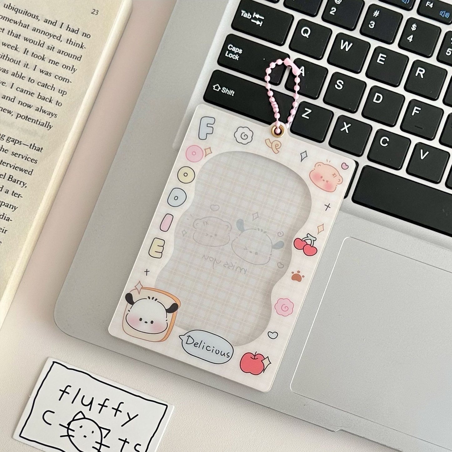 Original Cute puppy magnetic three-inch acrylic card holder brick desktop protective card Film card holder