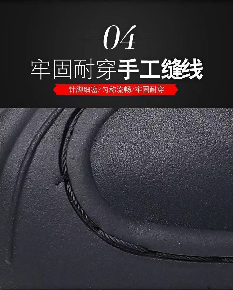 Cold-resistant warm cotton-padded shoes men's warm winter thickened fluff outdoor leather high-top one-piece Northeast snow boots non-slip
