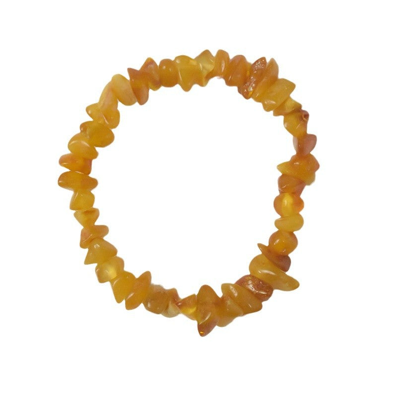 Natural Non-optimized Baltic Amber Beeswax Handstring Accompanioned Adult Handstring Raw Ore Stone All-match