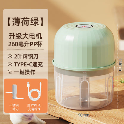 Wireless Electric Garlic Masher Household Food Grade Baby Food Auxiliary Machine Kitchen Garlic Stir Barbecue Seasoning Cooking Machine