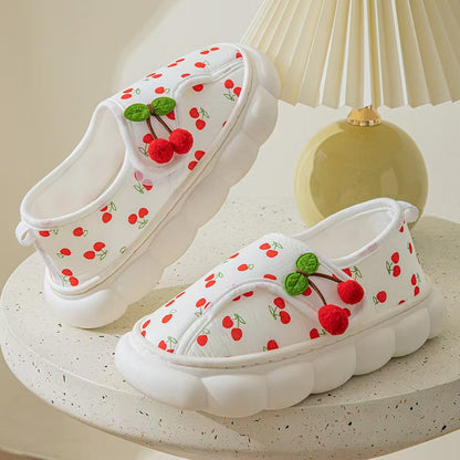 25 Maternity Postpartum Shoes for Summer, Comfortable Thin Style, Closed-Back Slippers for Postpartum Women, Non-Slip Thick-Soled Soft-Soled Cotton Shoes with Tassels