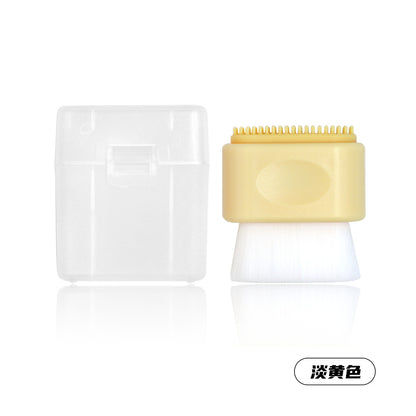 New short portable double-sided dual-use manual face brush cleaning pore soft hair cleansing Silicone Cleansing Brush wholesale
