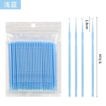 Wholesale Eyelash Extension Cotton Swabs, Disposable Small-Headed Eyelash Cleaning Cotton Sticks, Makeup Removal, Beauty Eyelash Micro Brushes