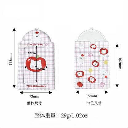 Supply Original Card Sleeve Small Card PVC Earth Flavor Star-chasing Aidou Campus Card Storage Card Bag Display Pendant Protective Cover