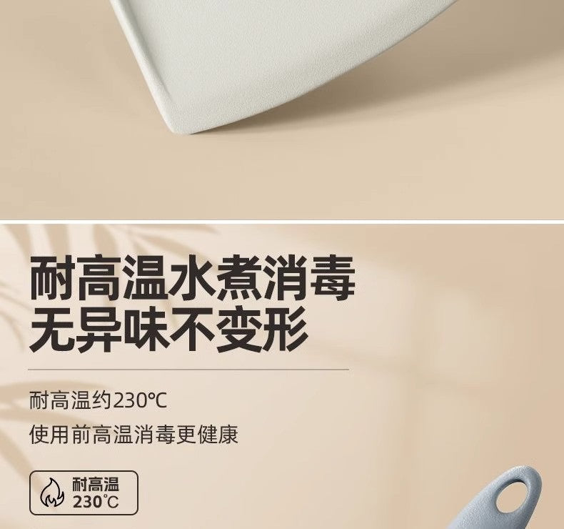 Wholesale gray two-color silicone spatula spoon household high temperature resistant non-stick pan cooking spatula soup spoon fishing fence kitchen suit