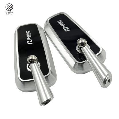CNC aluminum rearview mirror electric motorcycle modification universal rearview mirror blue mirror anti-glare