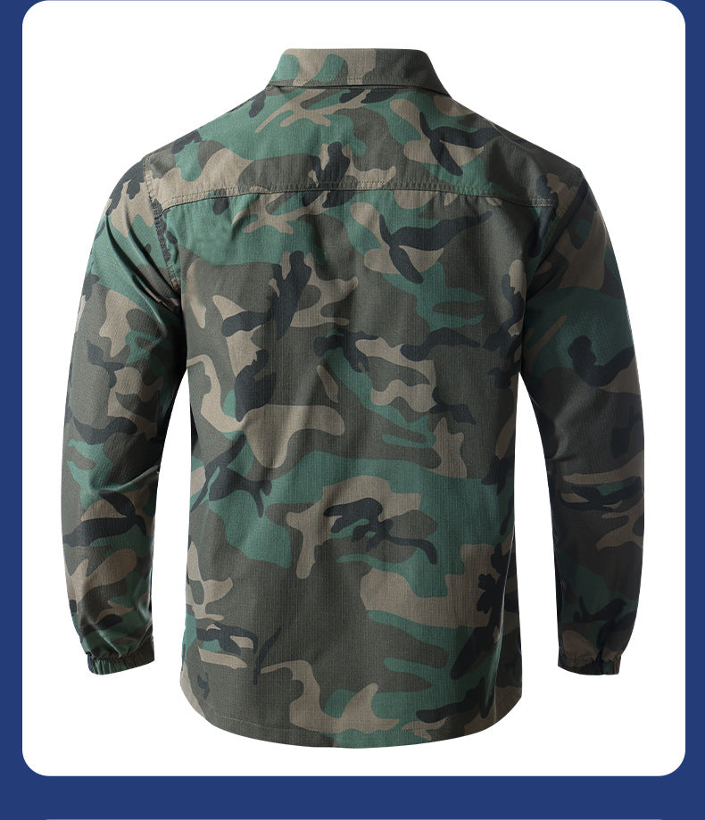 Summer stretch suit quick-drying sweat-absorbent work clothes air-conditioning cool labor protection work clothes wear-resistant breathable tooling