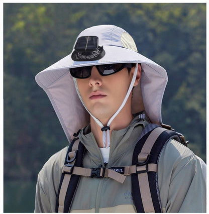 Solar Fan Hat, Summer Shawl, Neck Protection, Sun Protection Hat, Men's Outdoor Fishing and Hiking Hat, New Style Hat