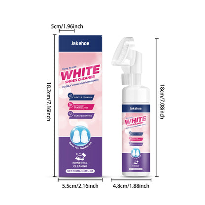 Jakehoe White Shoe Cleaner, Sports Shoe White Shoe Cleaner, Yellow Dirt-Free Portable Cleaner