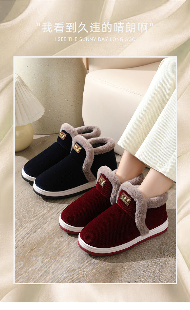 All-Inclusive Handmade Cotton Slippers for Women, Autumn and Winter Home Indoor Warm Dad Old Cotton Shoes Wholesale for Middle-Aged and Elderly Men