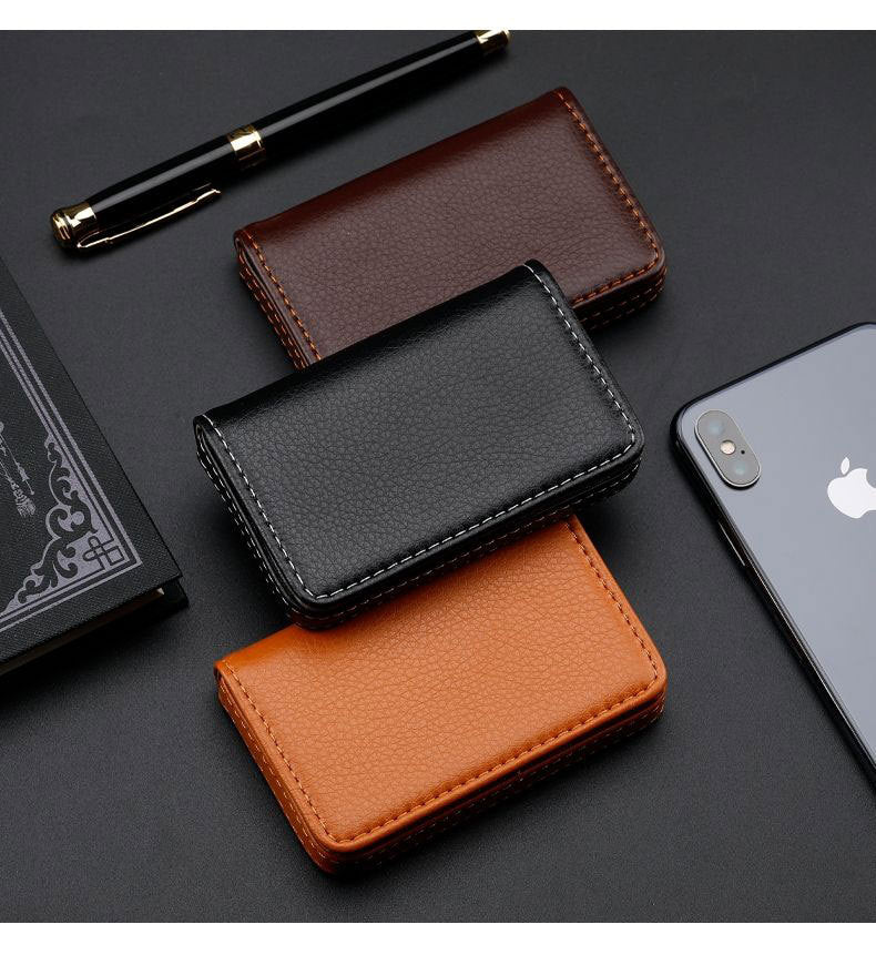 In-Stock Wholesale Pu Business Card Holder, Business Card Case, Business Card Wallet, Company Gift, Faux Leather