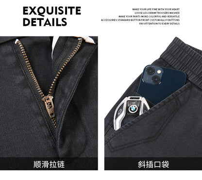 Lyocell Tencel Casual Pants for Men, New Summer Thin Straight-Leg Drapey Wide-Leg Pants, Loose Sports Ice Silk Long Pants