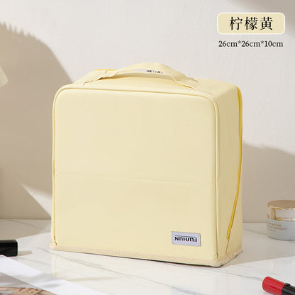Stand-Up Cosmetic Bag, Large-Capacity Pencil Case, Women's Bag, Travel Storage Bag, Waterproof and Wear-Resistant, Can Be Hung on Luggage Bags