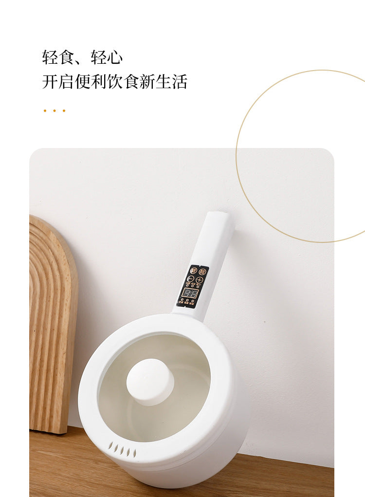 Electric Cooking Pot Intelligent Multi-Function Long Handle Single Handle Small Electric Pot Student Dormitory Electric Hot Pot Electric Cooking All-In-One Pot for Home Use