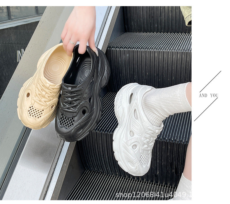 New Style Eva Thickened 5cm Height-Increasing Soft Sole Comfortable Versatile Dad Shoes Outdoor Closed-Toe Sandals for Couples