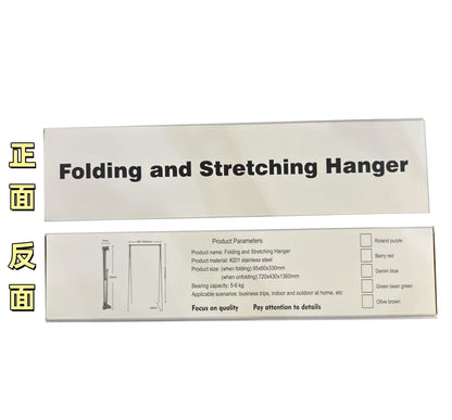 Portable Telescopic Folding Drying Rack Stainless Steel Telescopic Folding Hanger Household Bold Travel Clothes Bar