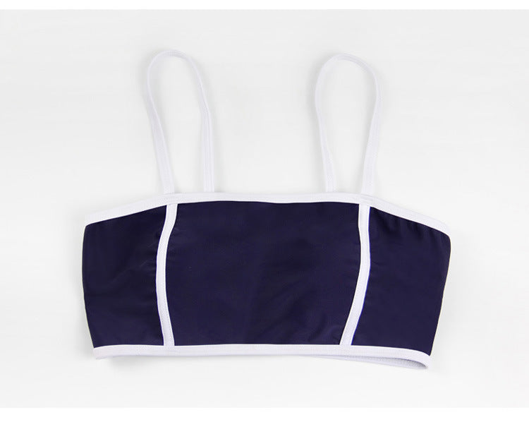 One-Piece Drop-Shipping Japanese and Korean Style Long-Sleeve Swimwear for Women, Two-Piece Conservative Sun-Protective Sports Swimsuit, Fresh Style for Students, Wholesale Swimwear