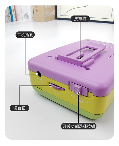 Bayin Box Cross-Border Transparent Retro Tape Player Recorder Walkman Headphone Player Tape Player Radio