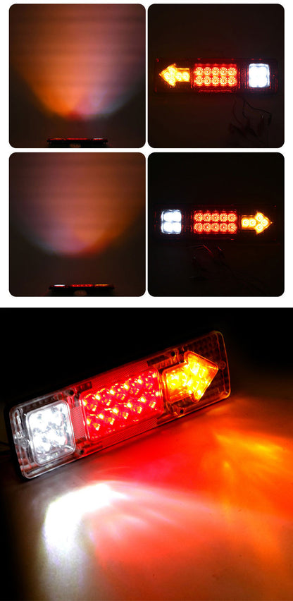 24V 19Led Truck and Van Red and Yellow Dual-Color Electronic Rear Tail Light 131Led Tail Light Truck Light Arrow Tail Light