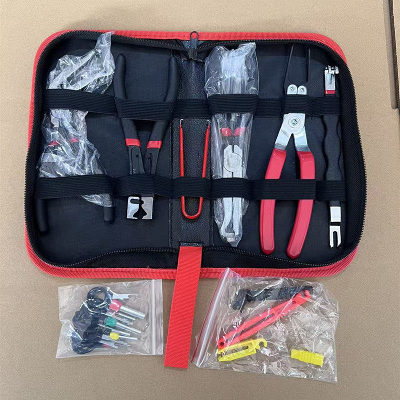 Red and black elbow 60 degree power-off pliers bolt pliers multi-purpose pliers car oil pipe separation harness pliers cross-border pliers
